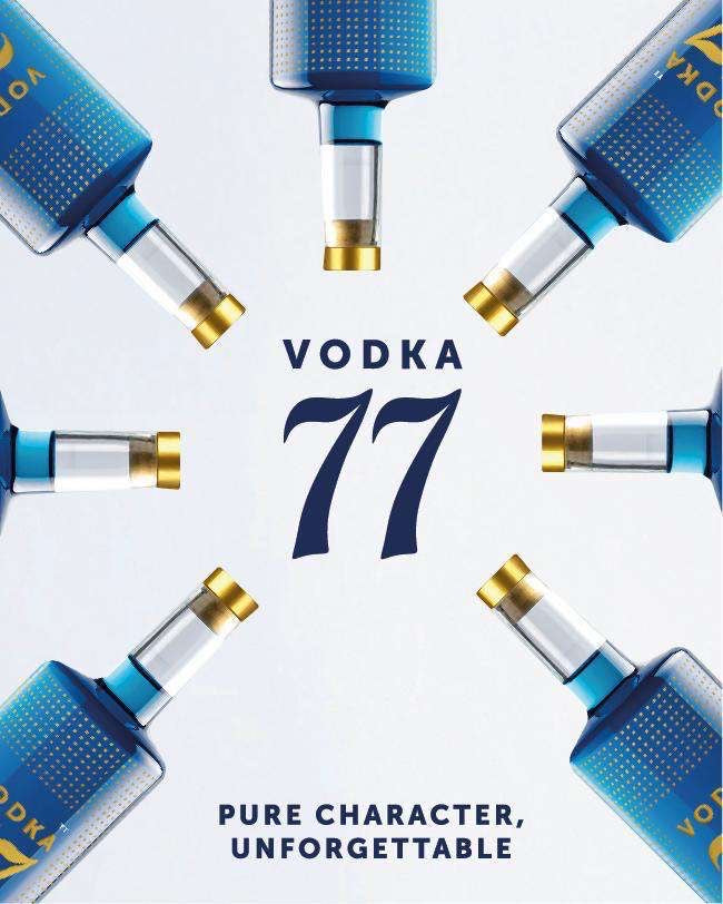 slogan logo bottle vodka 77
